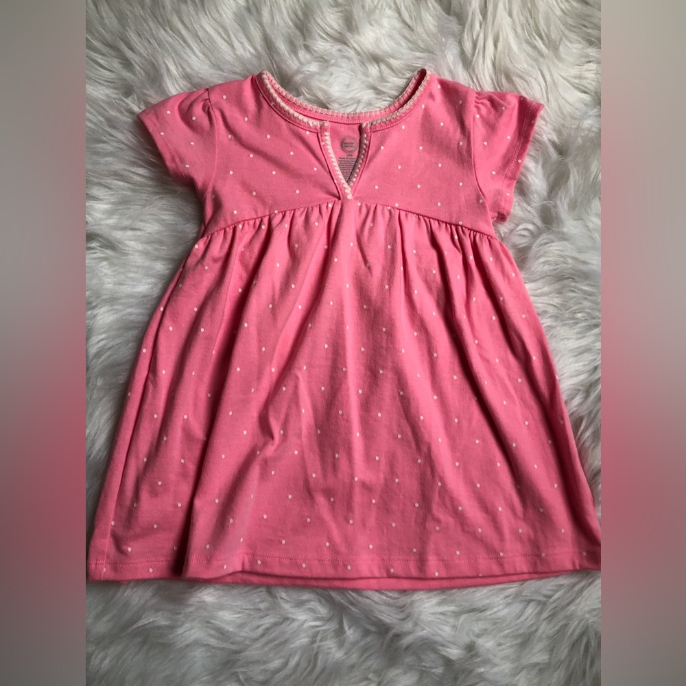 Wonder Nation size 24M, pink/white polka dot dress
